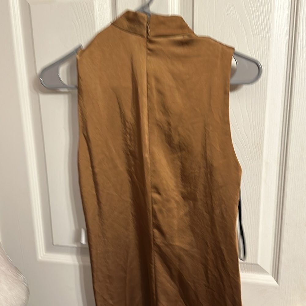Calvin Klein Mock Neck Sleeveless Flounce Hem Dress size 2 NWOT - Picture 6 of 9